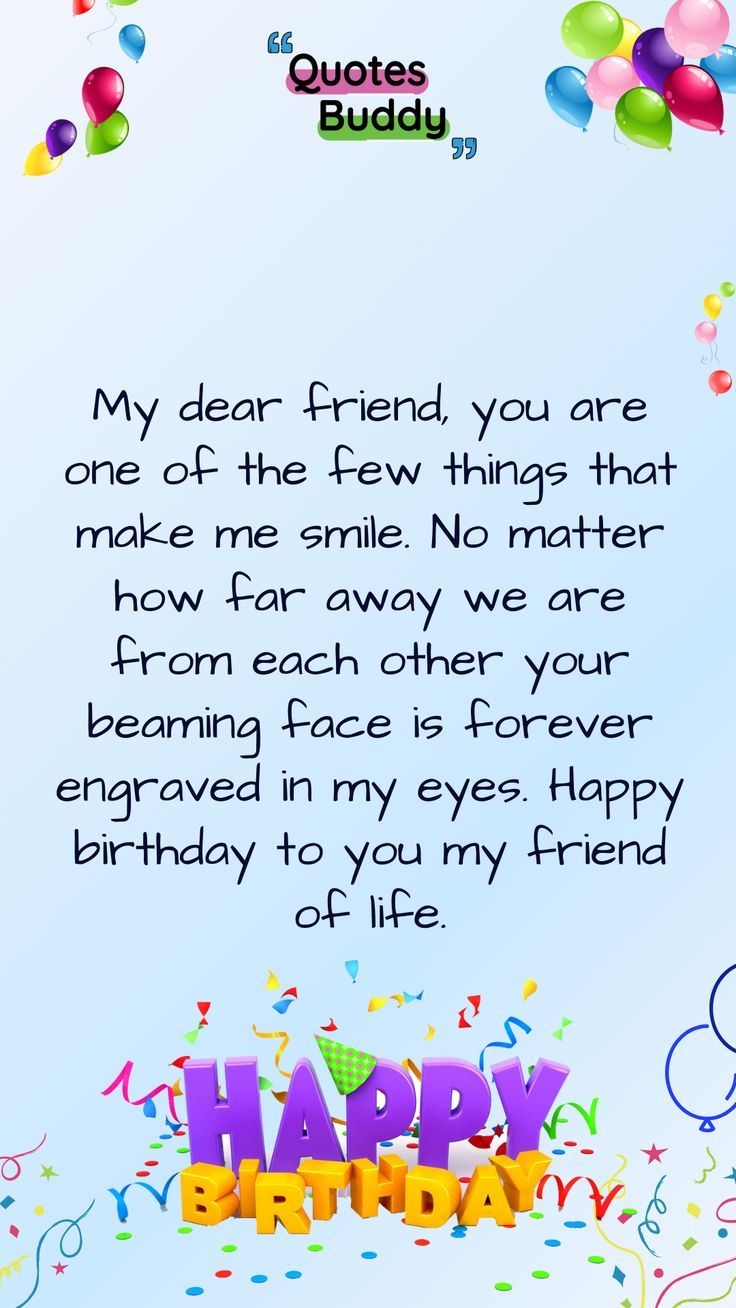 Birthday Wishes For Friends From A Distance QUOTES BUDDY