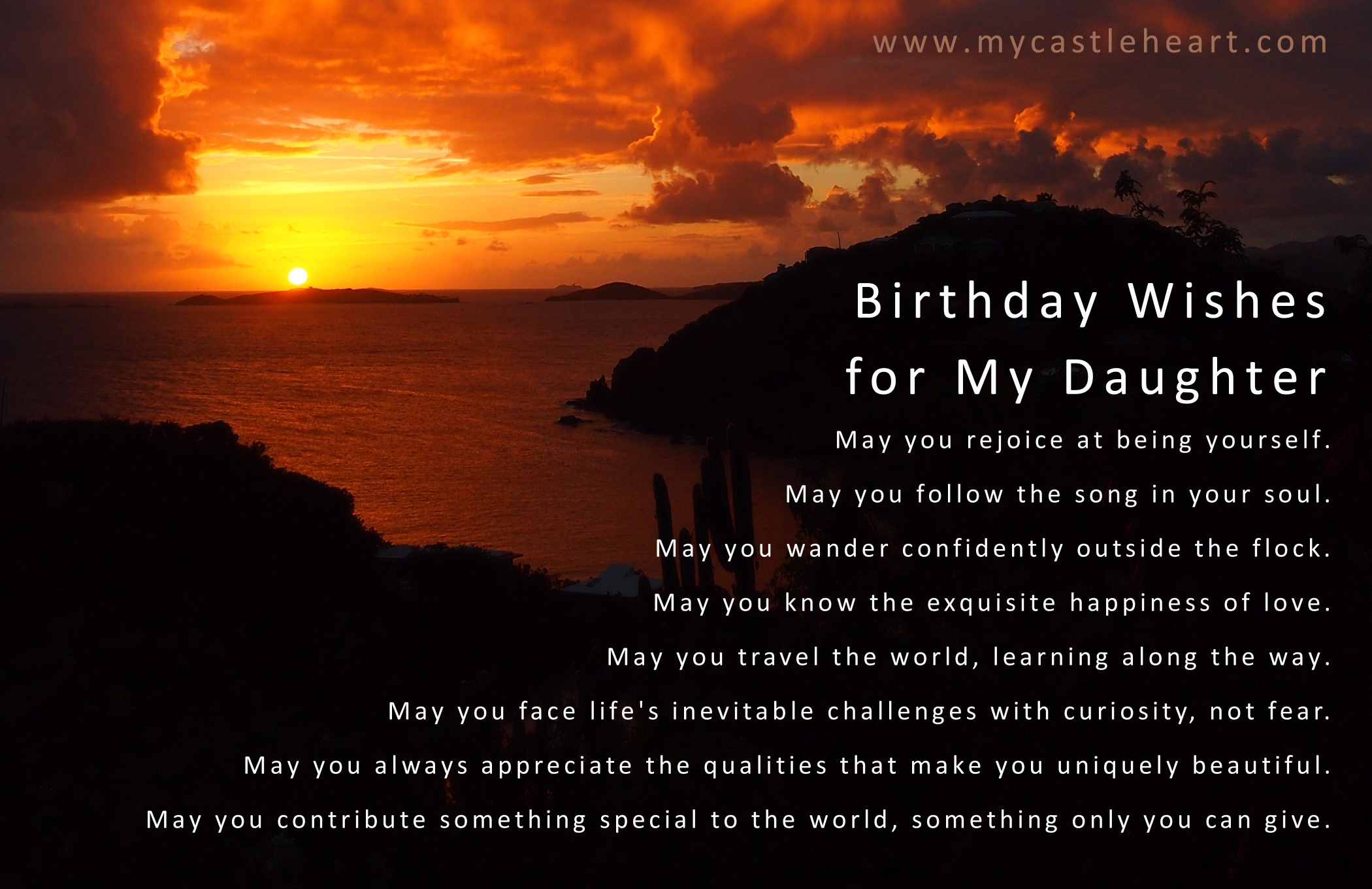 Birthday Wishes For My Daughter My Castle Heart Publications