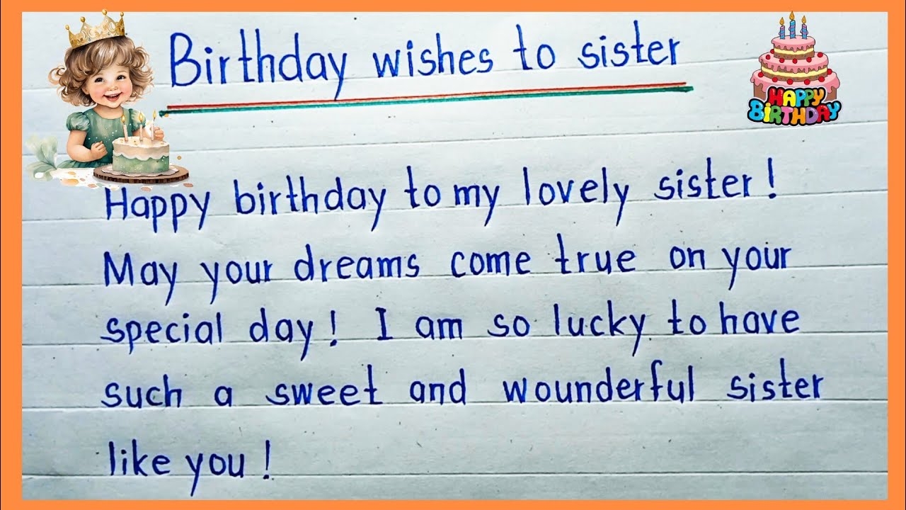 Birthday Wishes To Sister Birthday Greeting Card Happy Birthday To Sister Message YouTube
