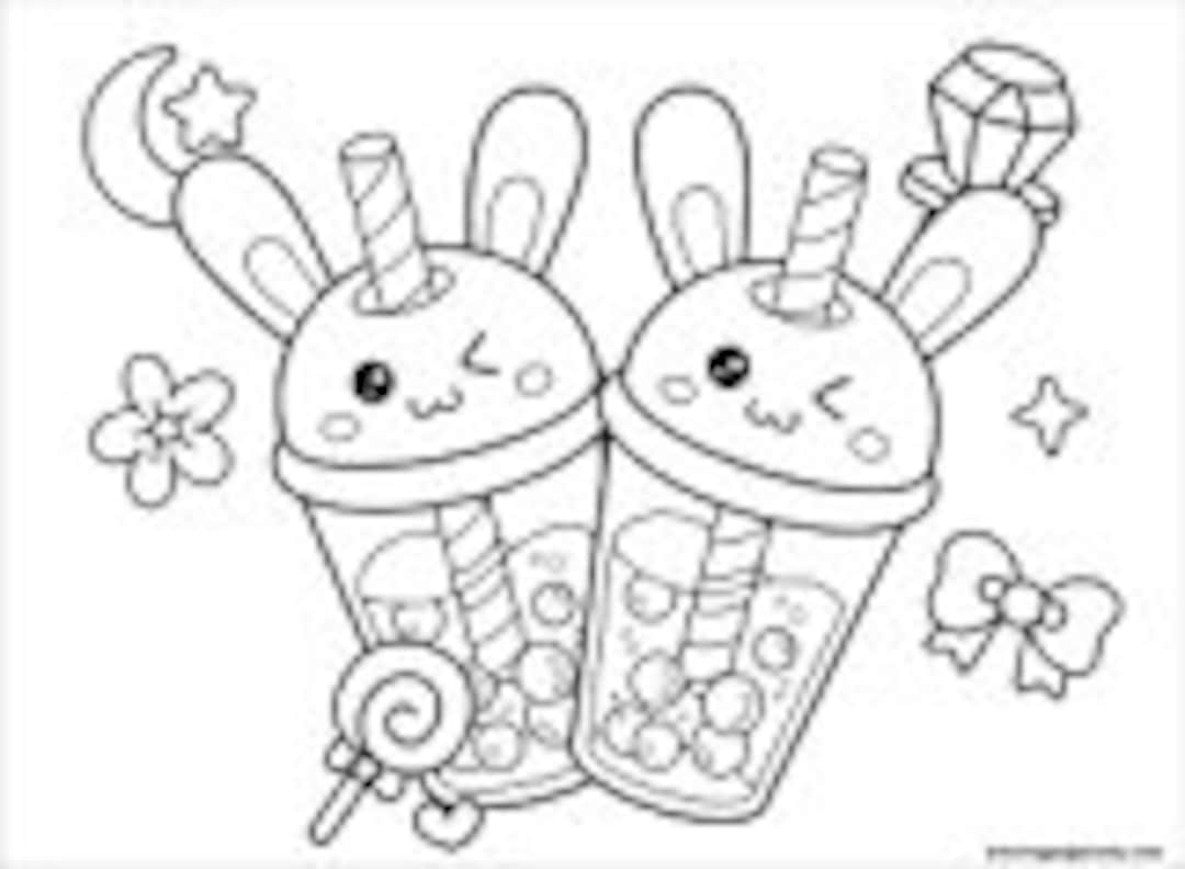 Boba Coloring Pages Etsy