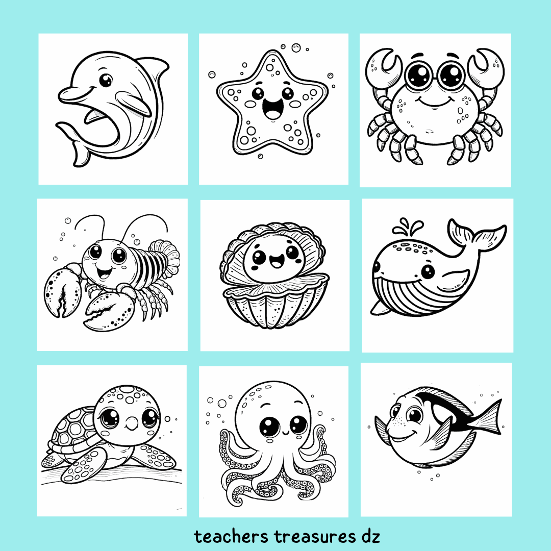 Ocean Creatures Coloring Pages