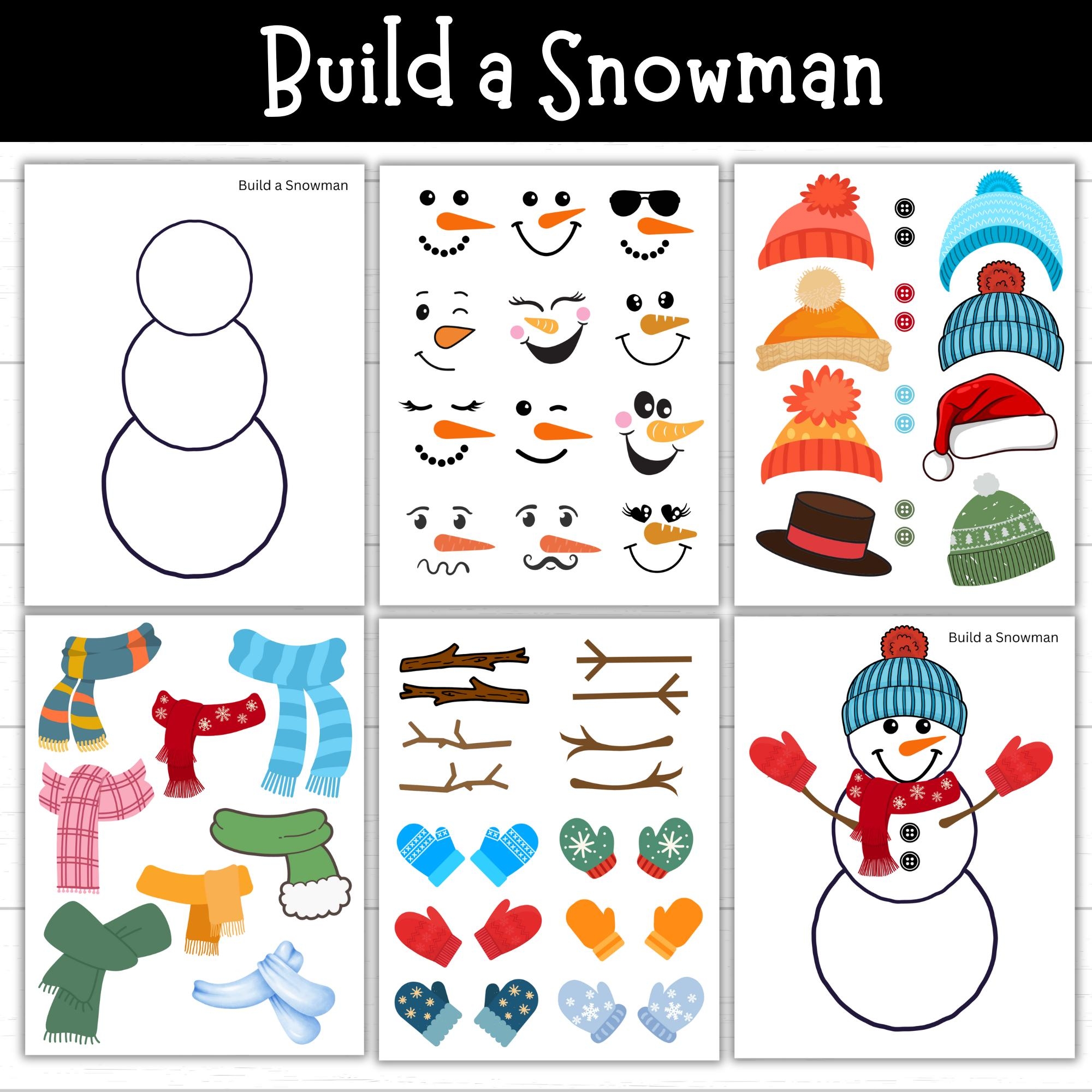 build a snowman worksheet