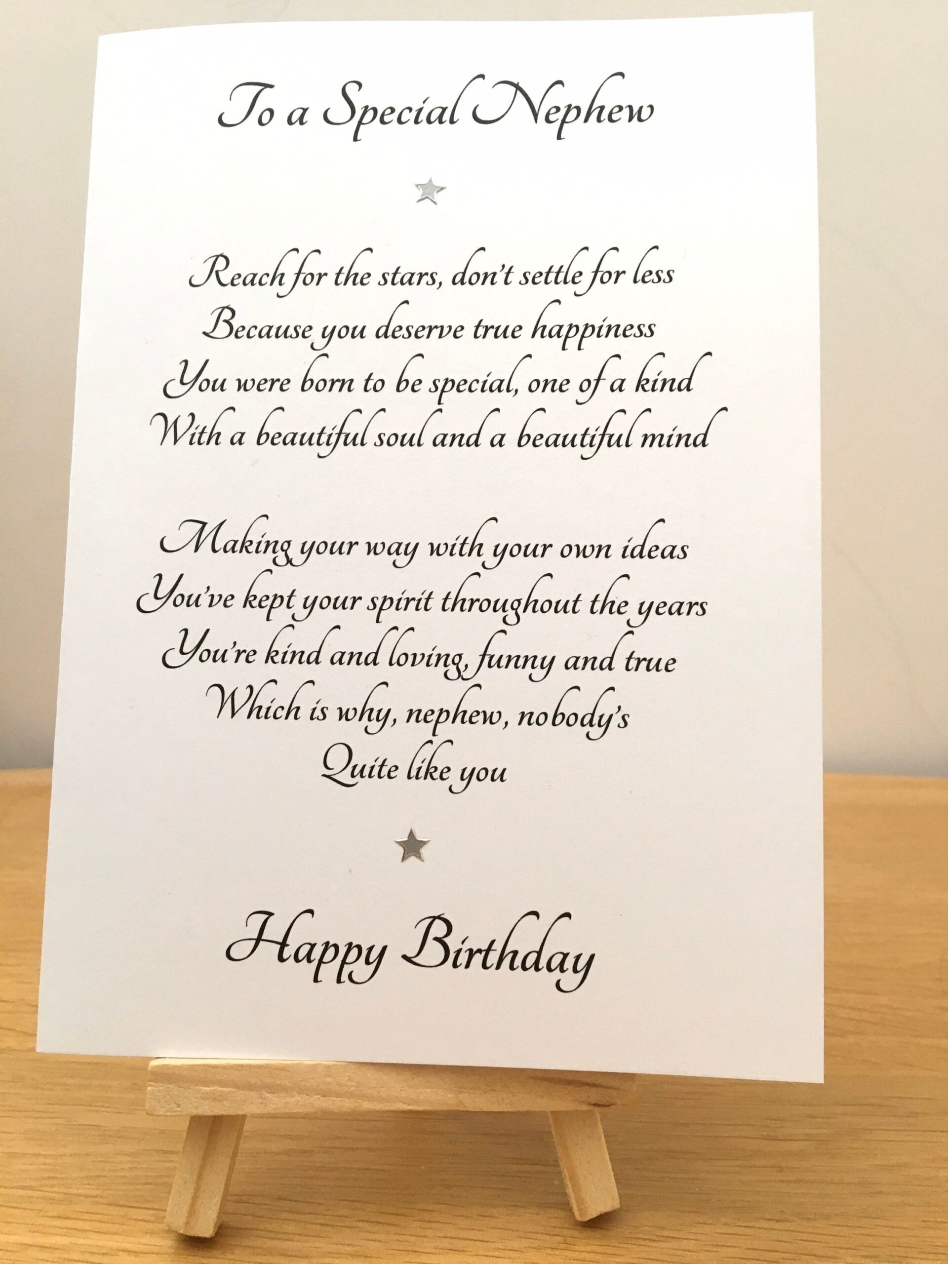 touching birthday wishes for nephew from aunt