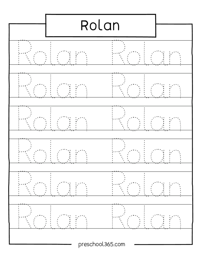 Free Name Tracing Worksheet Printable