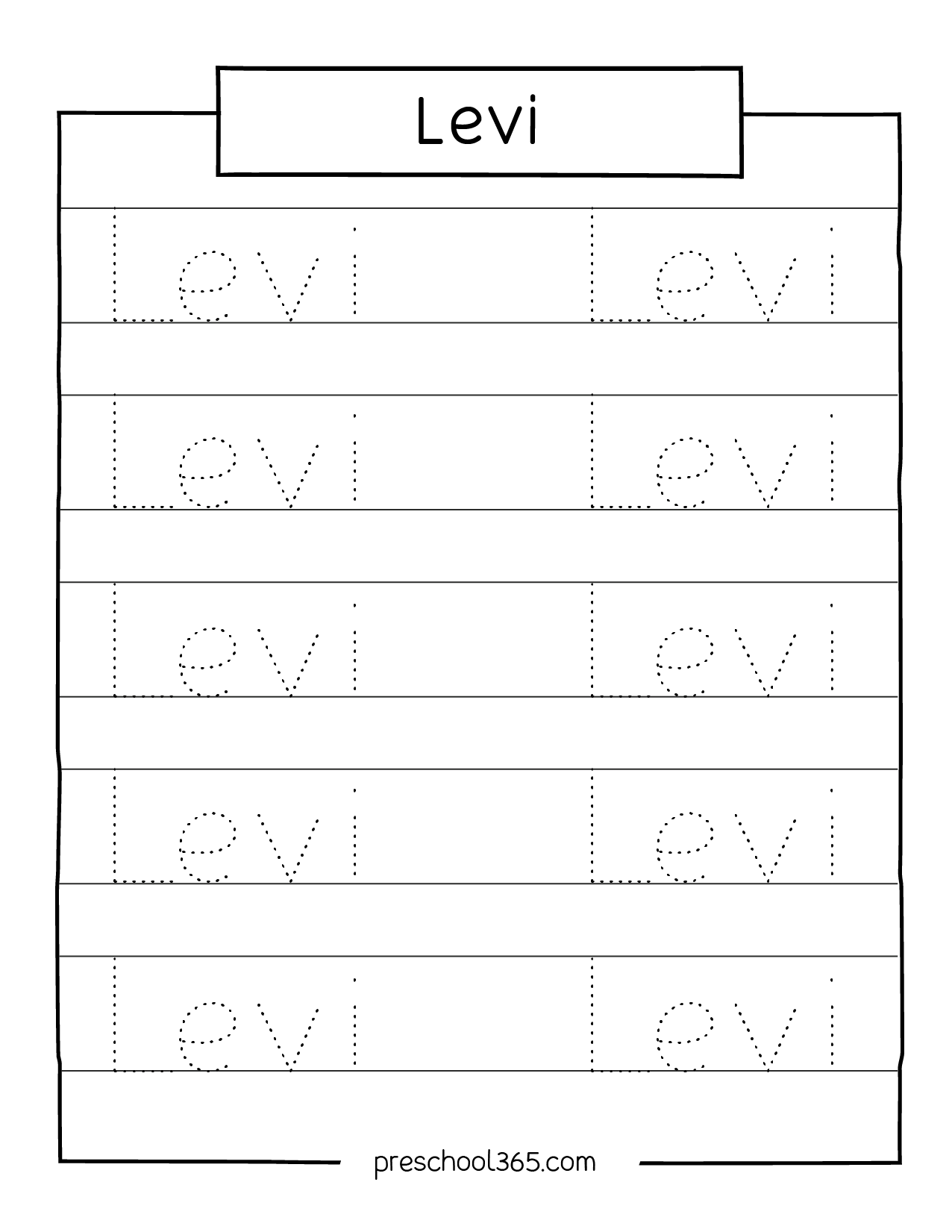 name tracing worksheets pdf