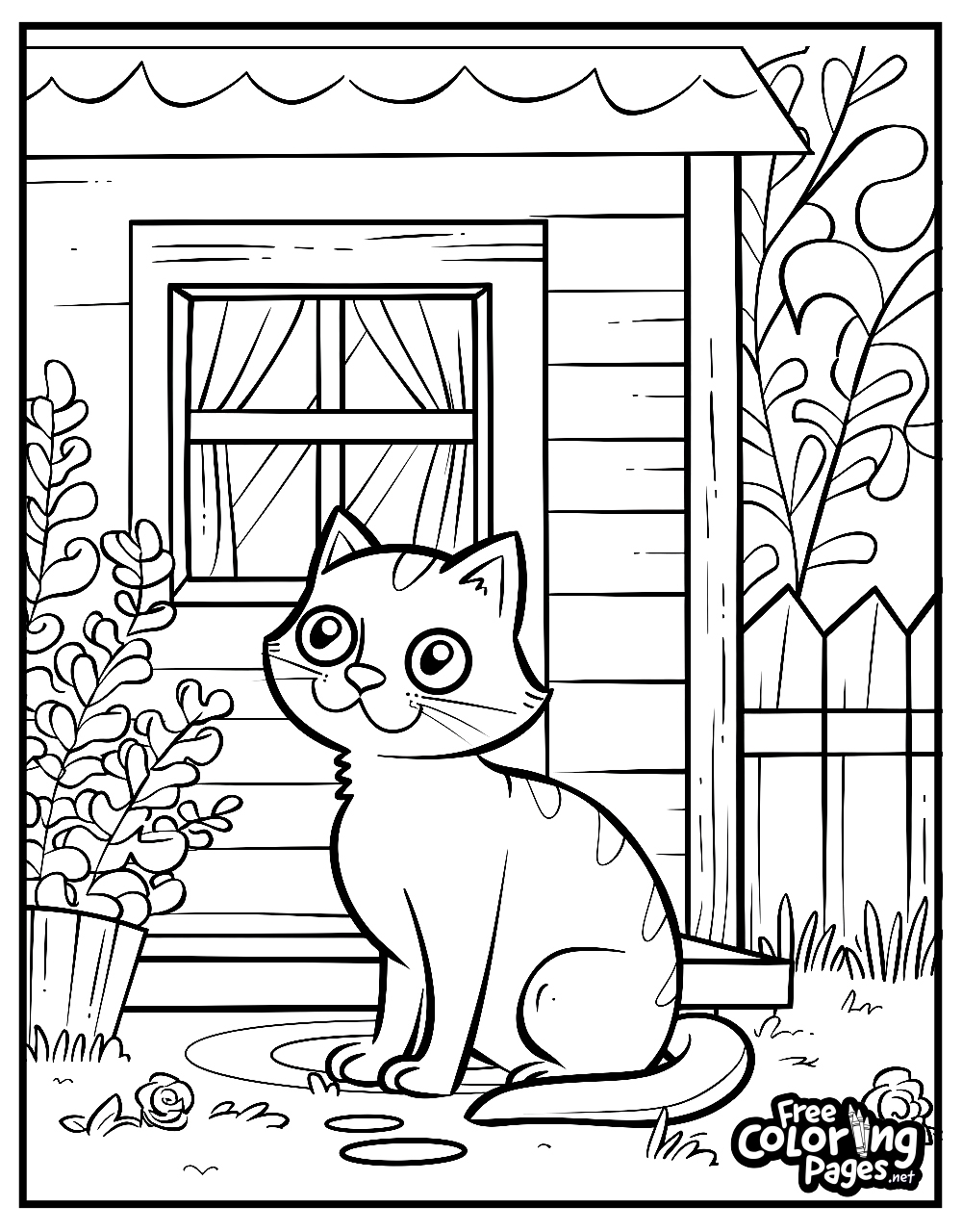 Cat Coloring Pages Free Coloring Pages
