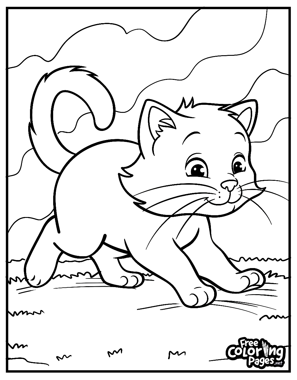 printable cat colouring pages