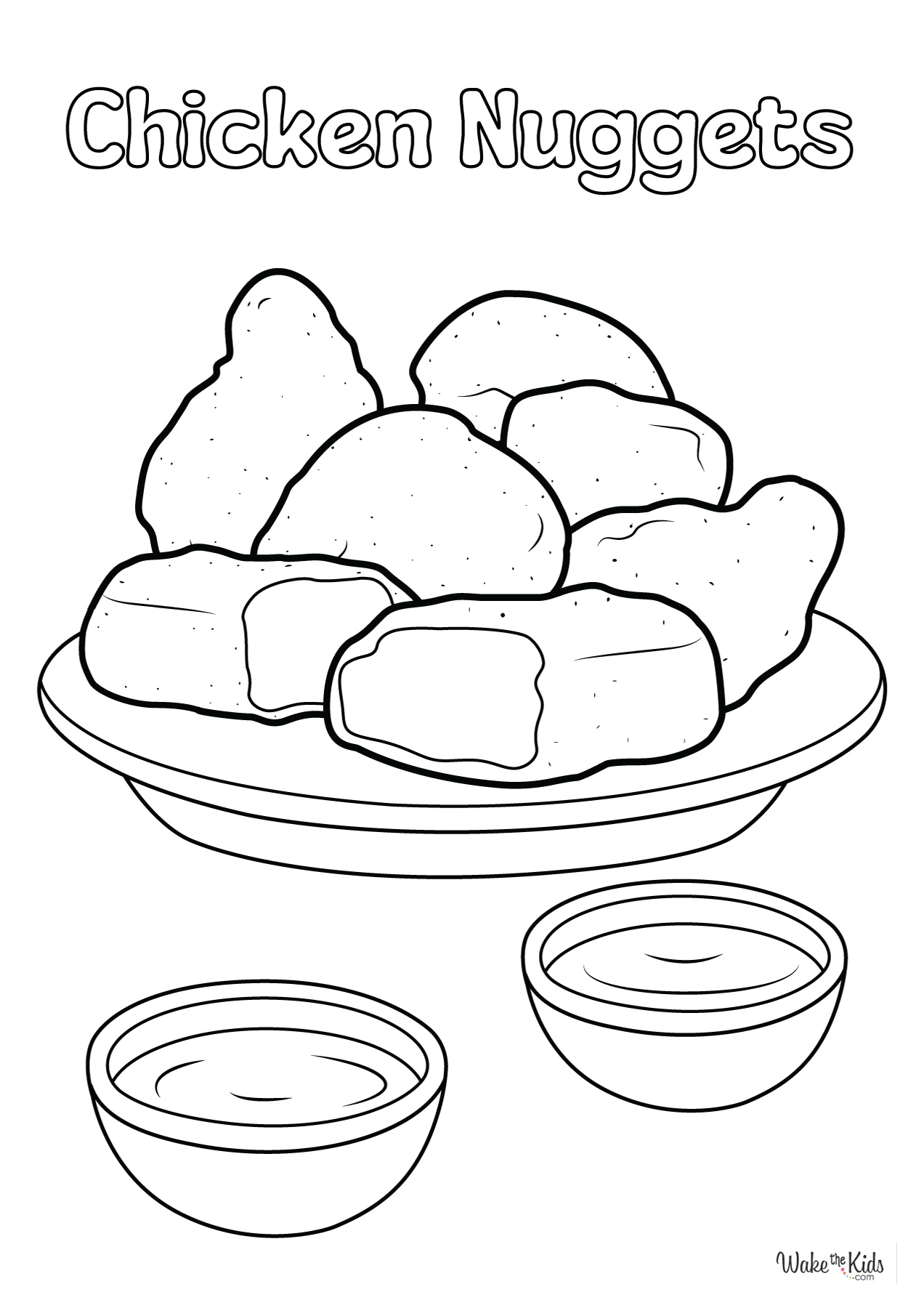 Chicken Nugget Coloring Pages Free Printable PDFs WakeTheKids