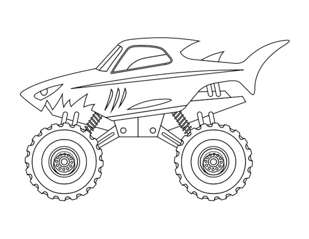 monster truck coloring sheet