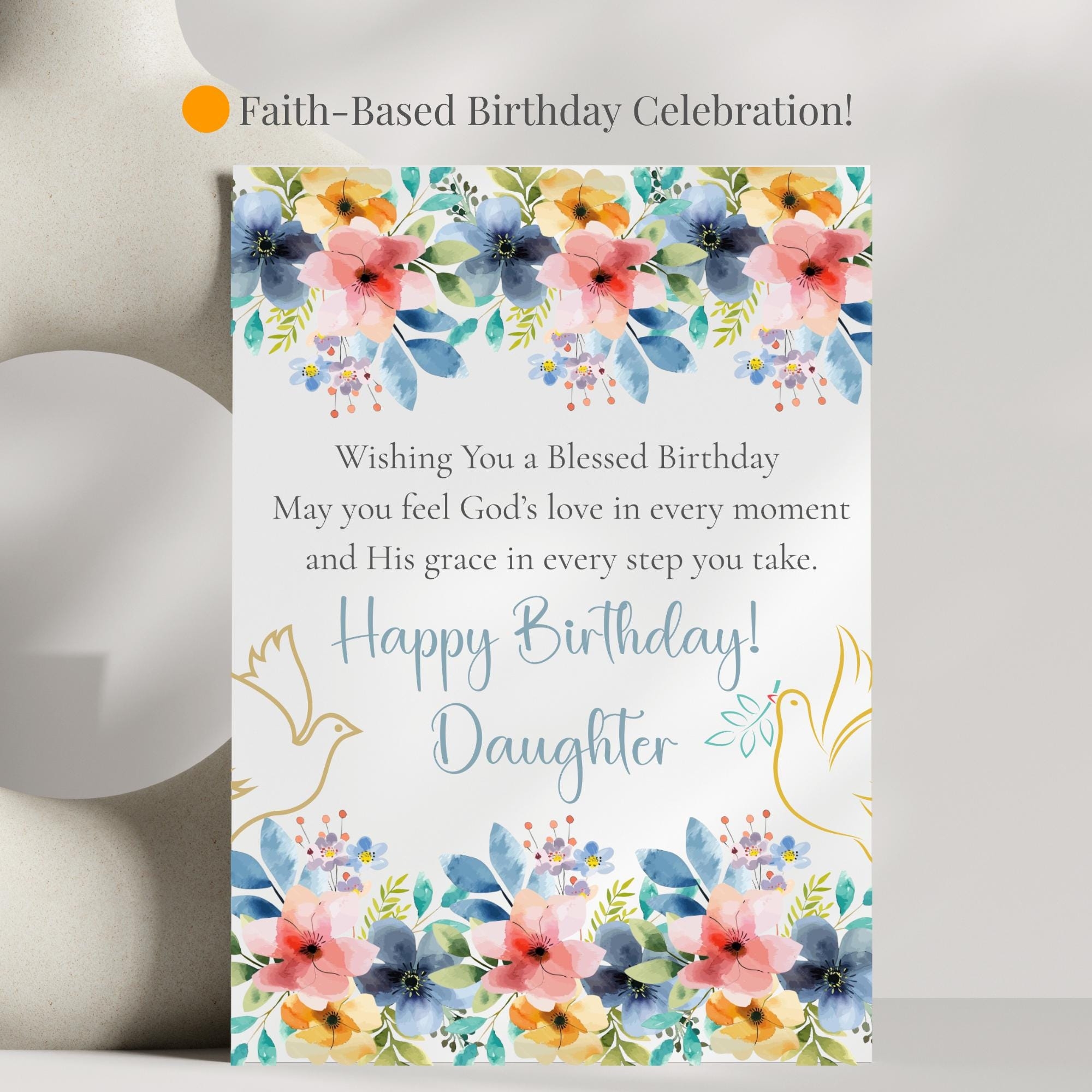 Christian Birthday Card For Daughter Faith Based Daughter Birthday Card Bible Birthday Gift For Grown Daughter Adult Daughter Birthday Card Etsy
