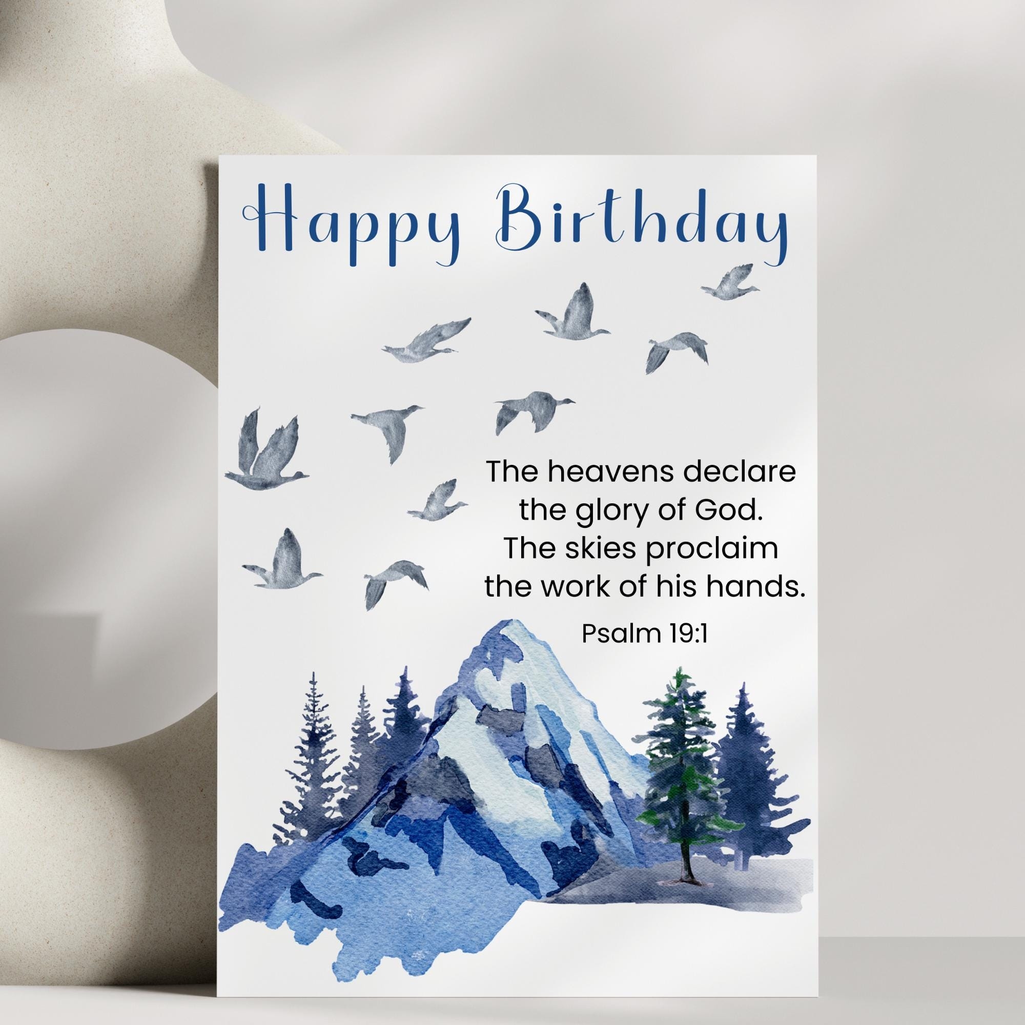 Christian Birthday Card For Men Faith Based Birthday Card For Him Bible Verse Card Spiritual Happy Birthday Card For Men Inspirational Card Etsy