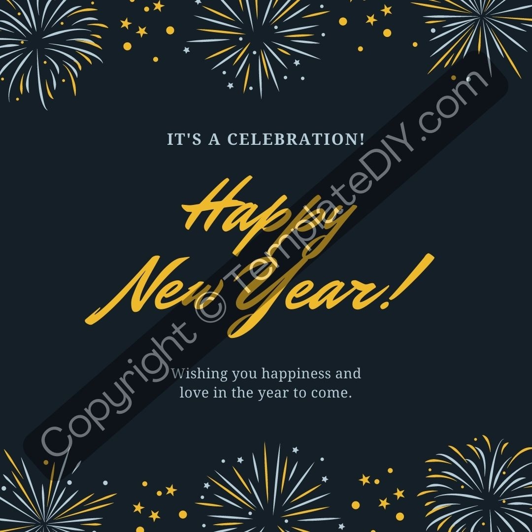 Christian New Year Wishes Template Printable PDF Word