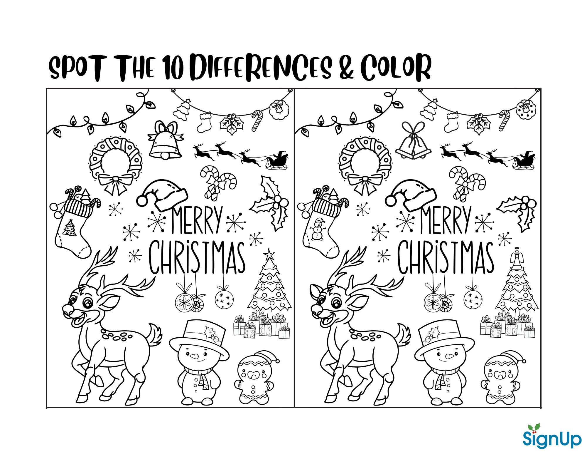 christmas printable activity worksheets