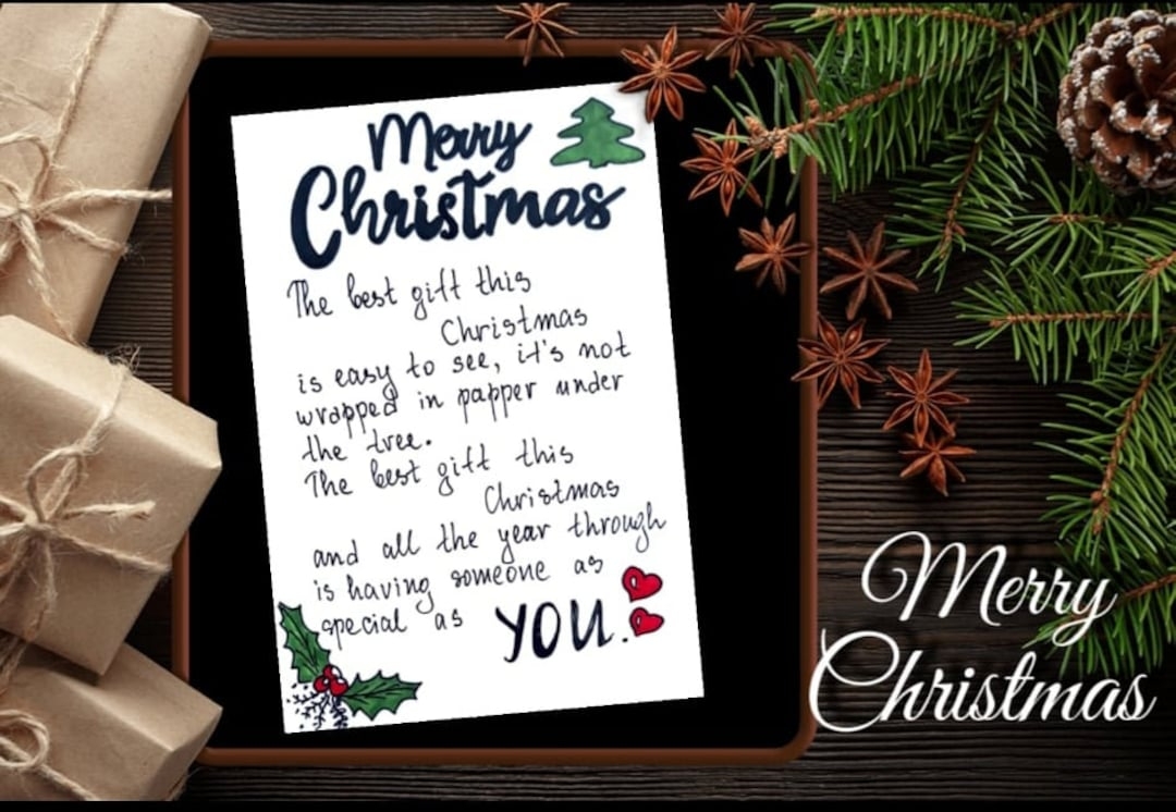 Christmas Card For Him Her Print Christmas Message Card For Boyfriend Girlfriend Romantic Christmas Card Printable Digital Download Etsy Ireland