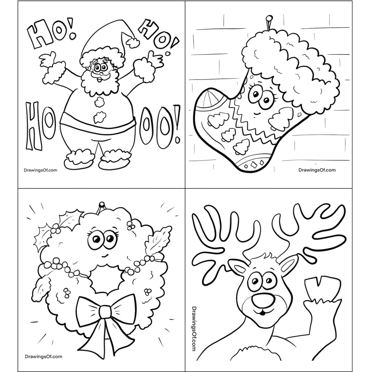 christmas coloring worksheets kindergarten