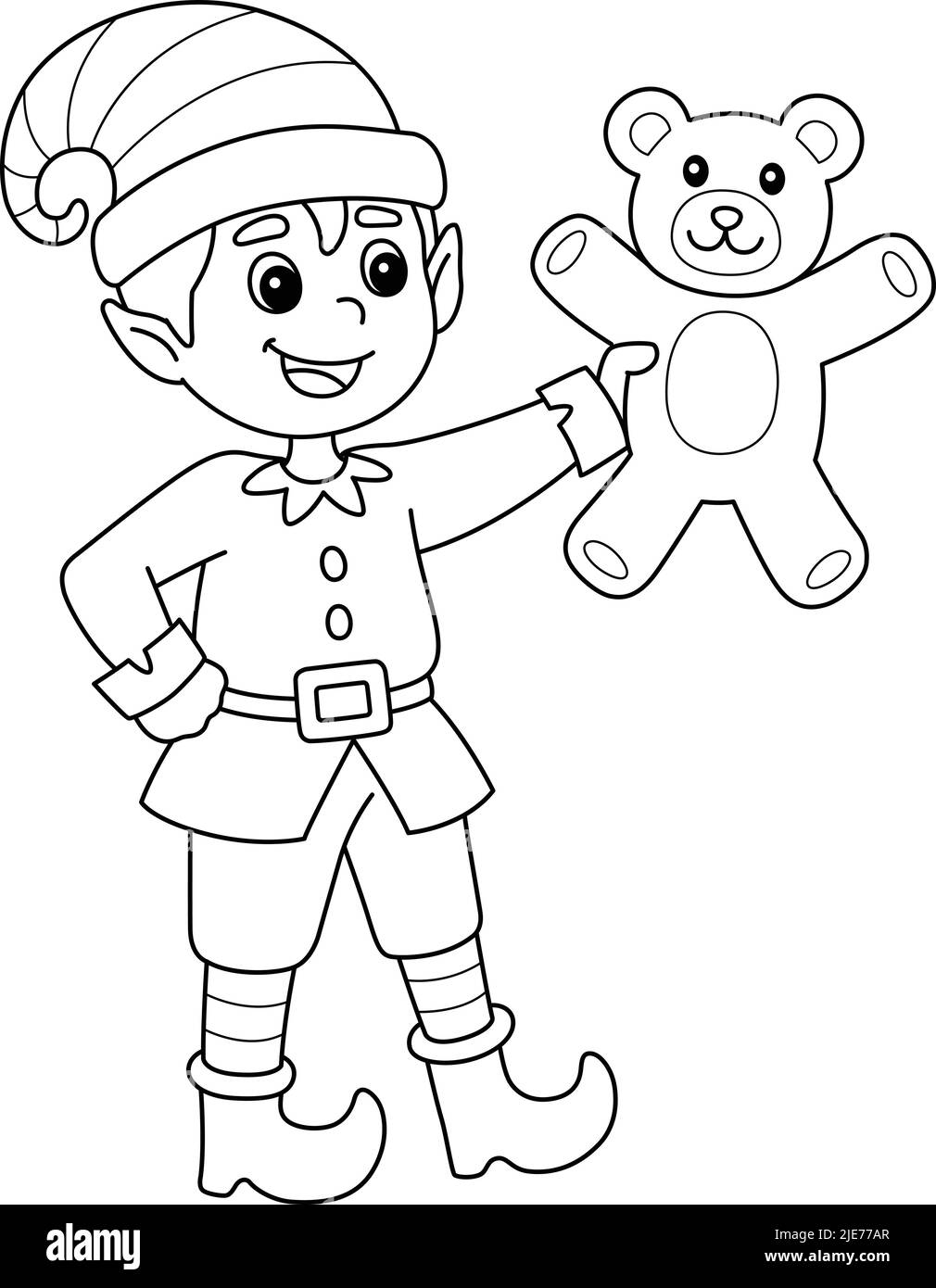 Christmas Elf Isolated Coloring Page For Kids Stock Vector Image Art Alamy Christmas Elf Isolated Coloring Page For Kids Stock Vector Image Art Alamy