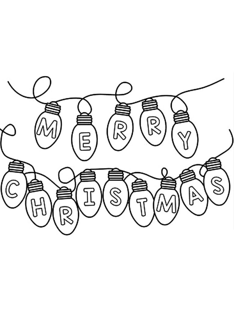 Christmas Lights Coloring Pages Best Coloring Pages For Kids