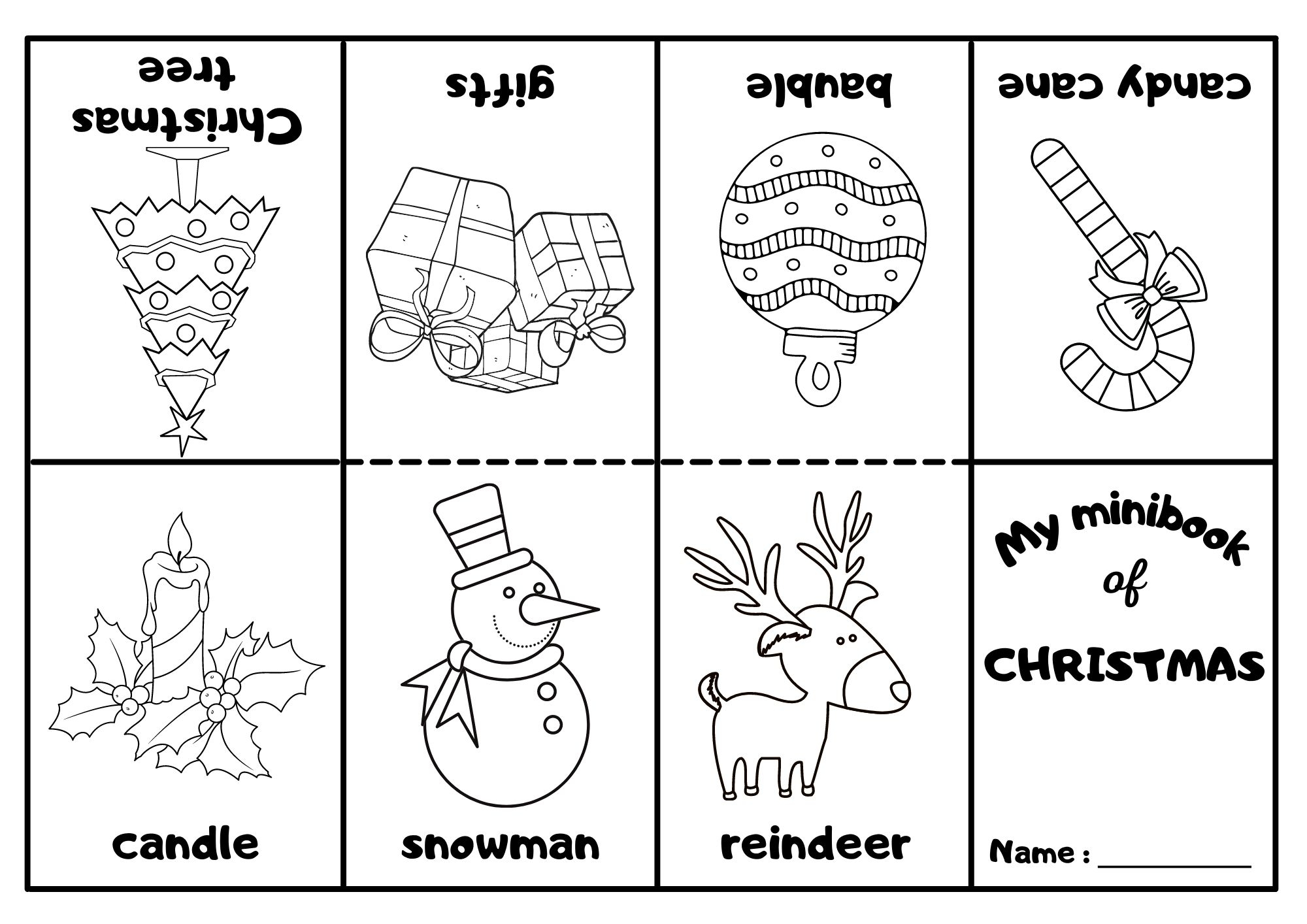 Christmas Coloring Book Page