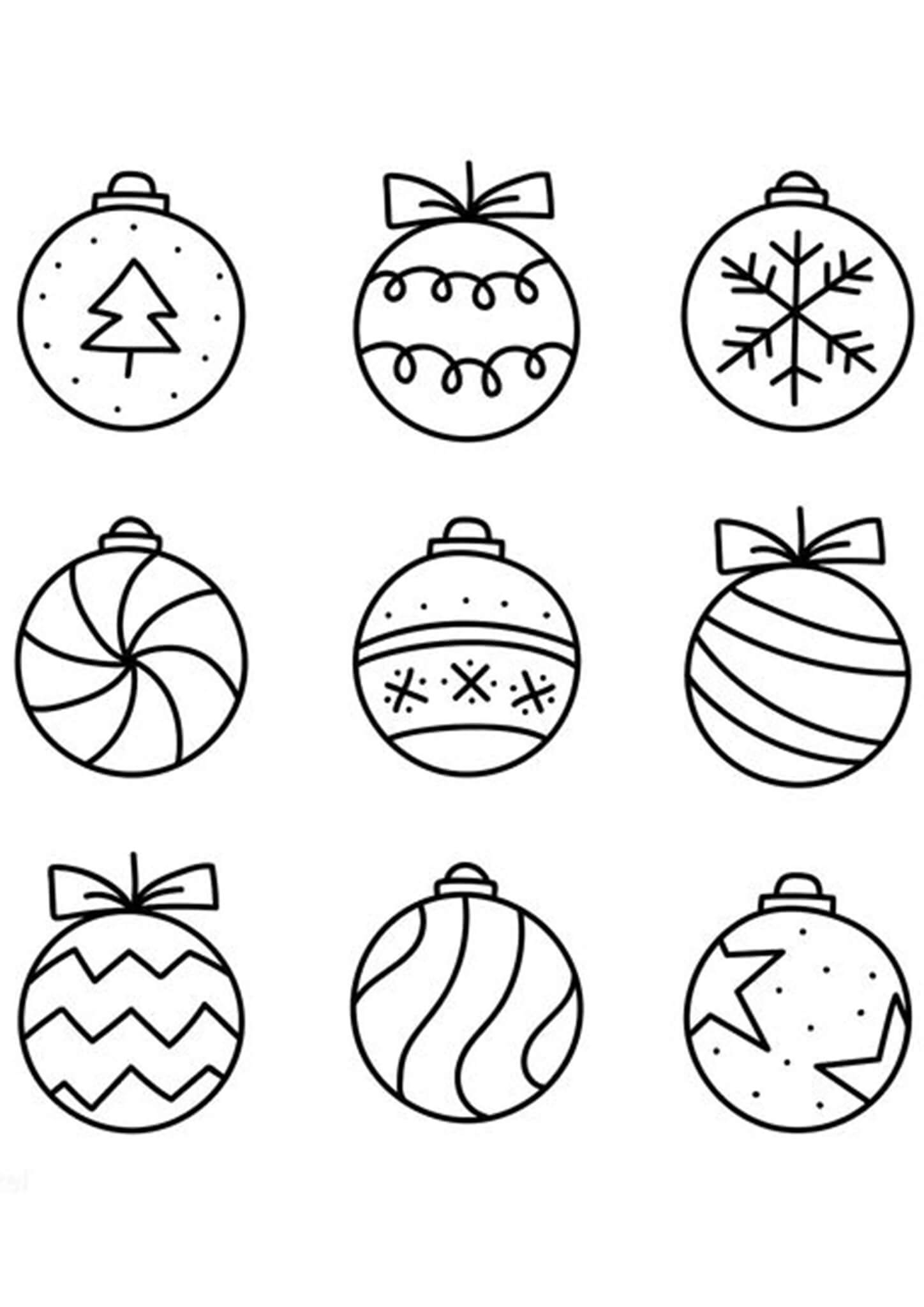 Christmas Ornament Coloring Pages Tulamama