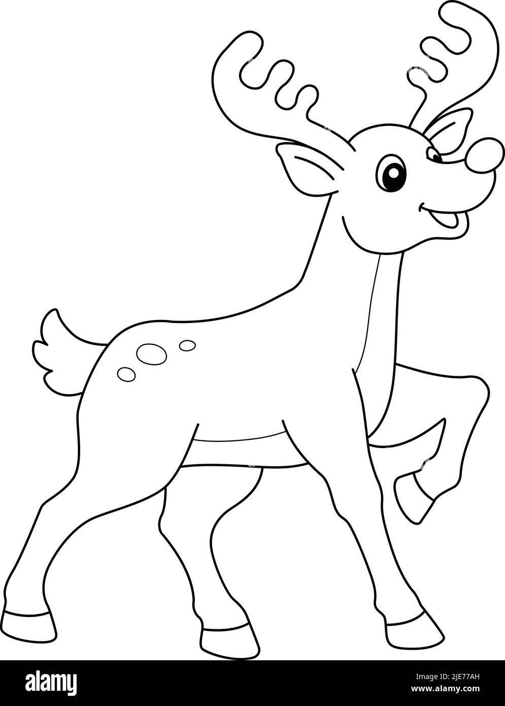 Christmas Reindeer Isolated Coloring Page For Kids Stock Vector Image Art Alamy Christmas Reindeer Isolated Coloring Page For Kids Stock Vector Image Art Alamy