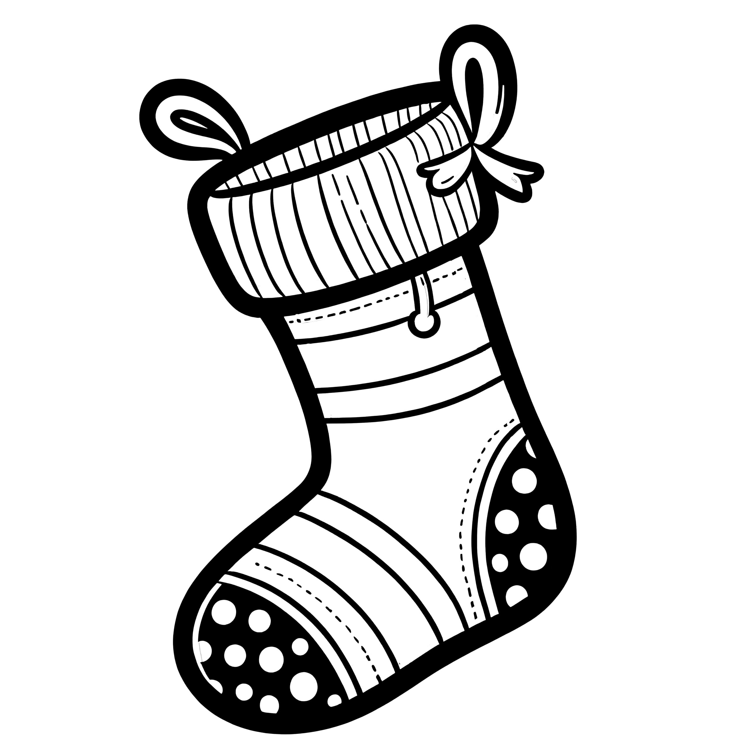 Christmas Stocking Coloring Page Free Available Immediately And Without Registration