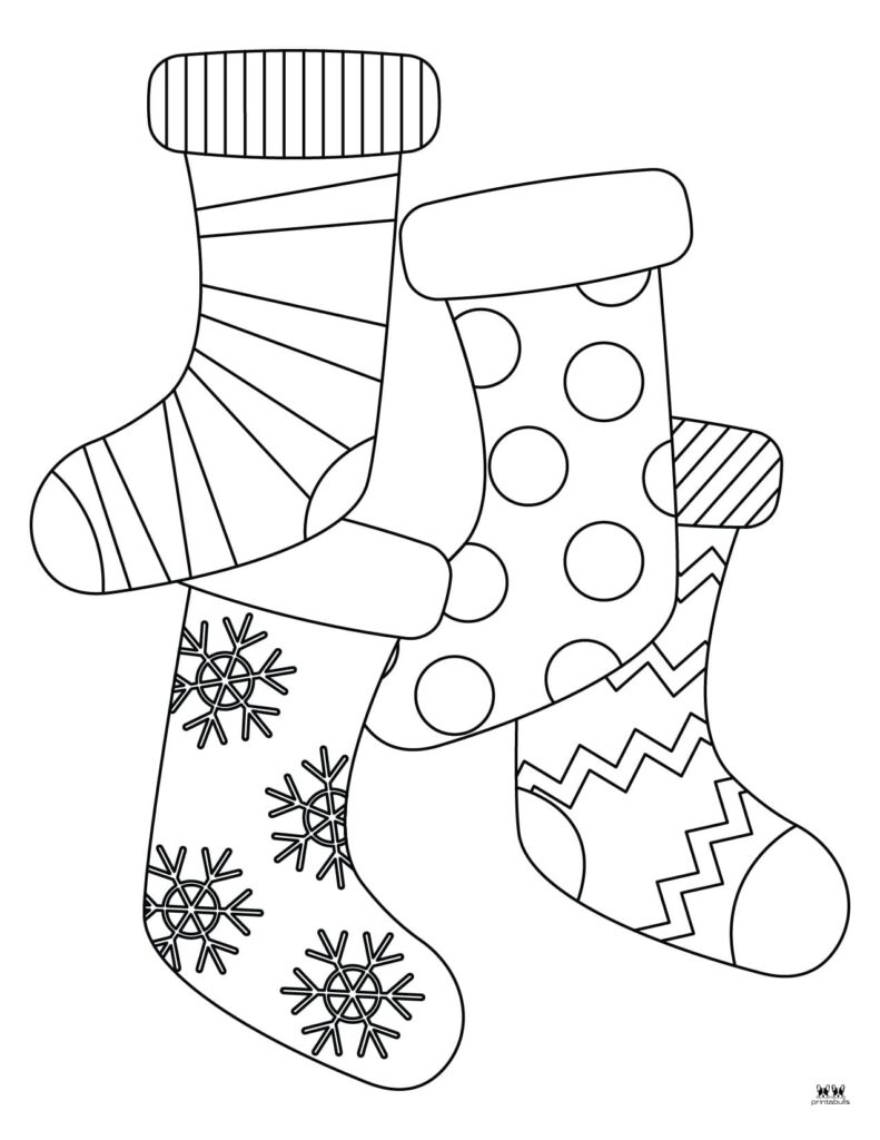 Christmas Stocking Coloring Pages 27 FREE Pages Printabulls