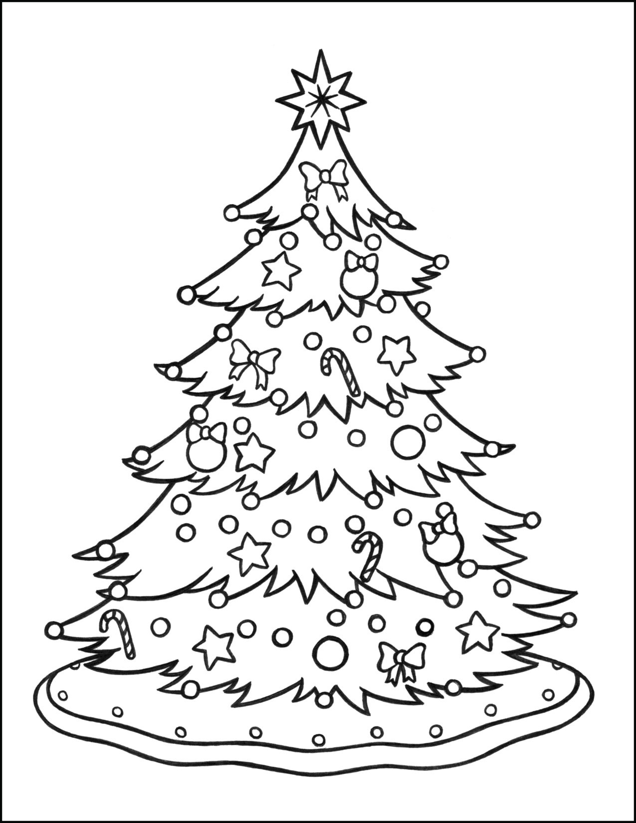 Chistmas Tree Coloring Page