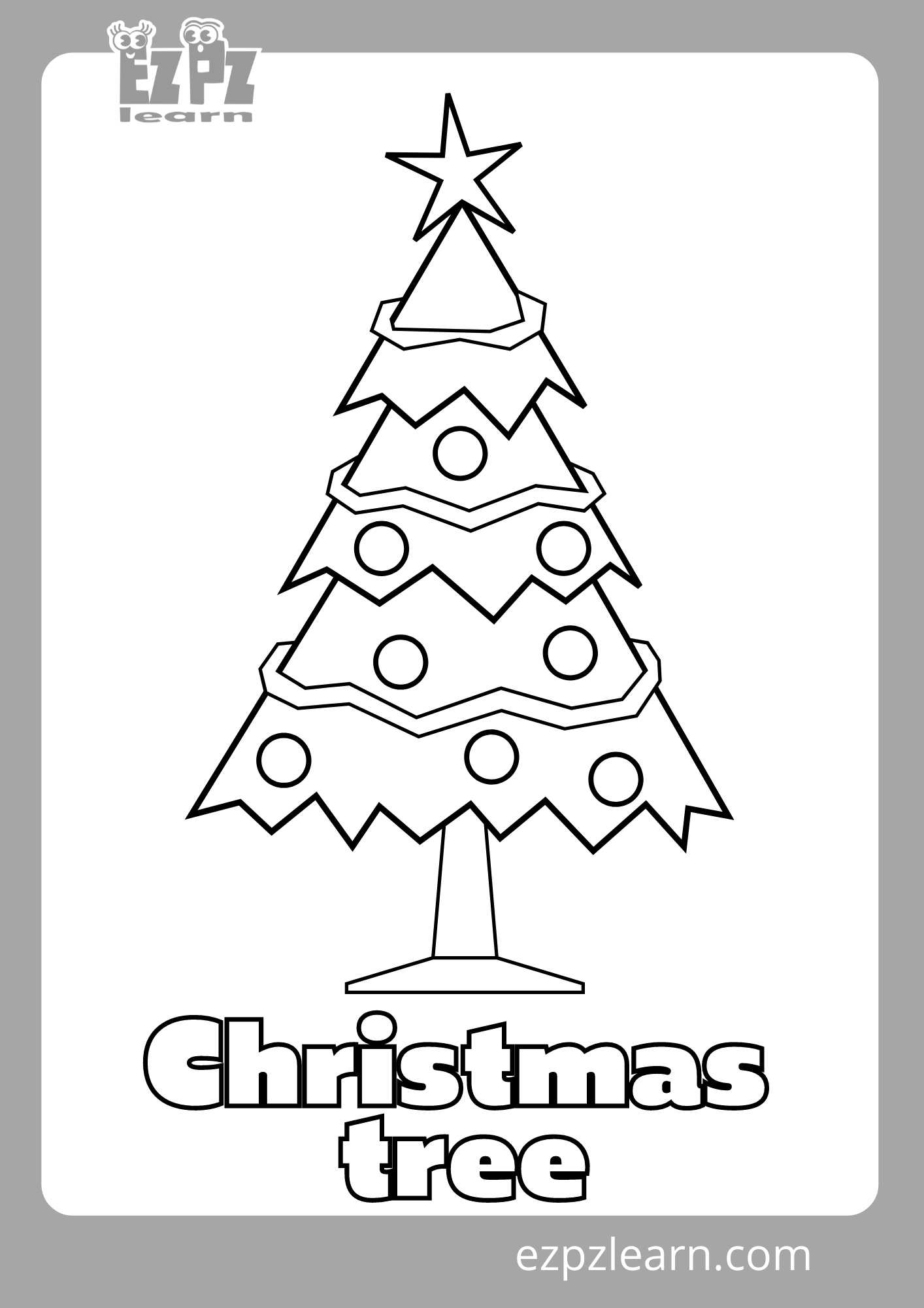 Printable Christmas Tree Coloring Pages