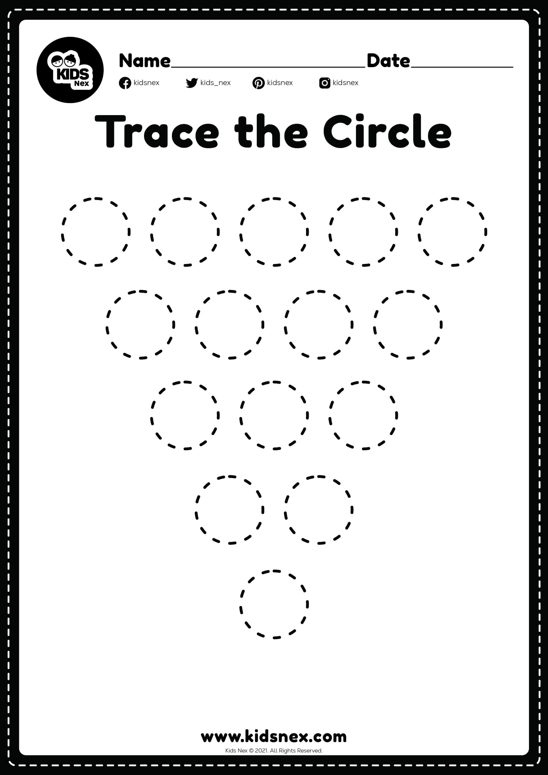 free tracing worksheets for kindergarten