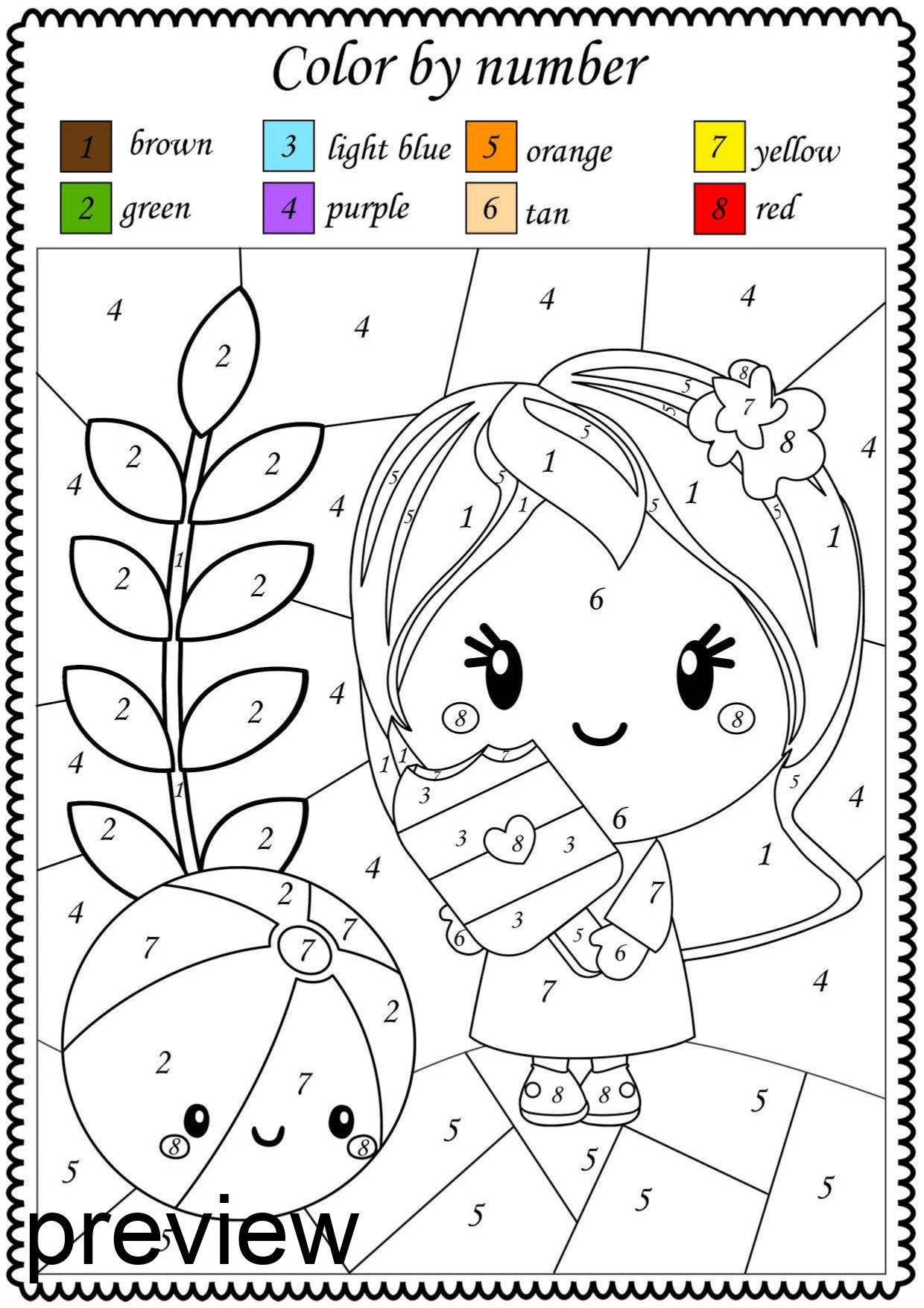 Math Color By Number Worksheets