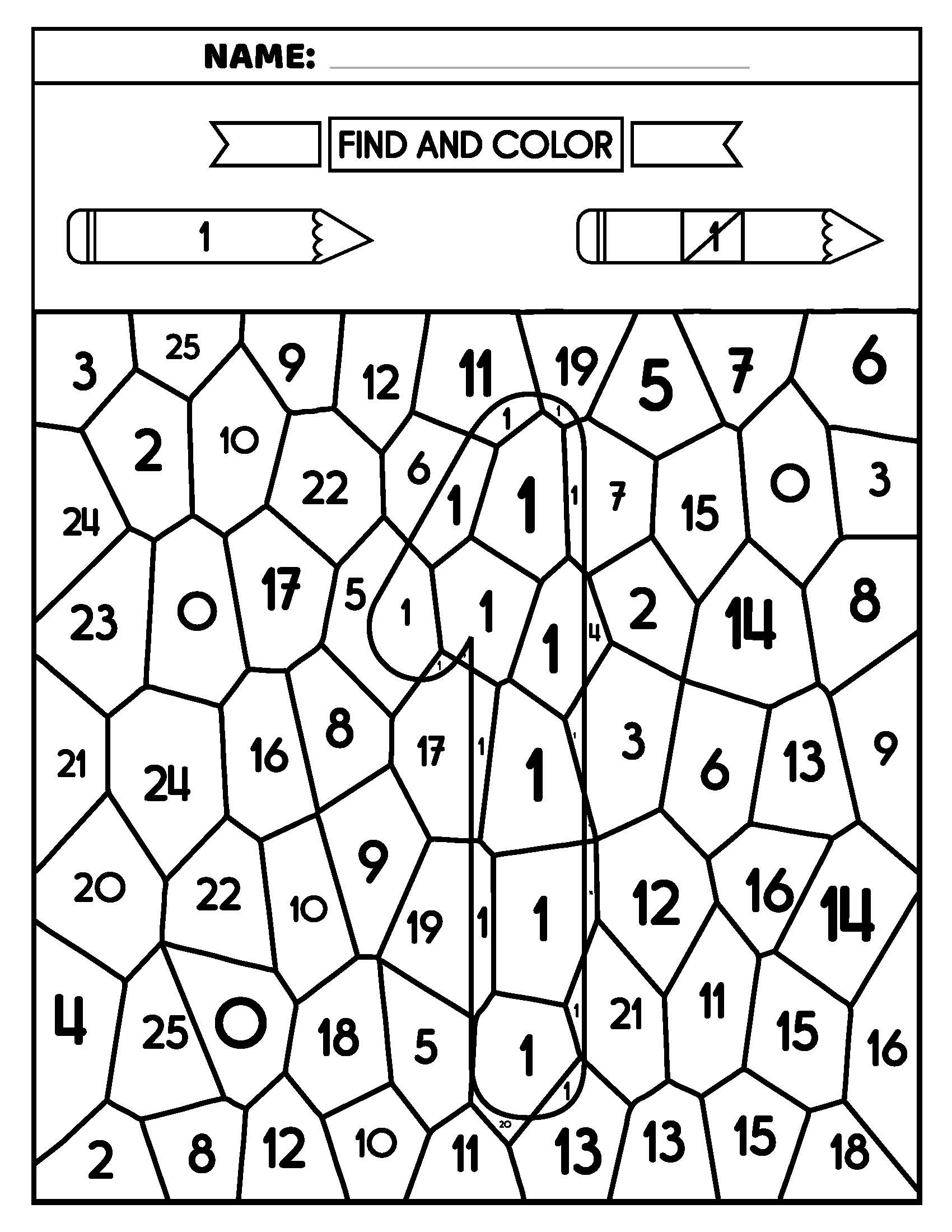 color by number worksheets