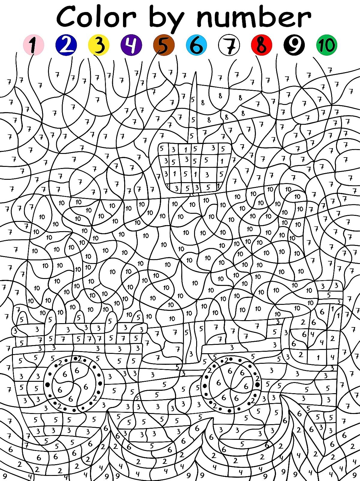 Color By Numbers Activity Pages For Kids Free amp Fun Coloring Worksheets Library