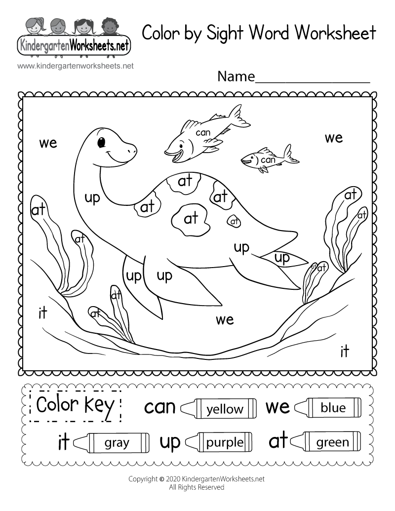 Coloring Worksheets For Kindergarten Free