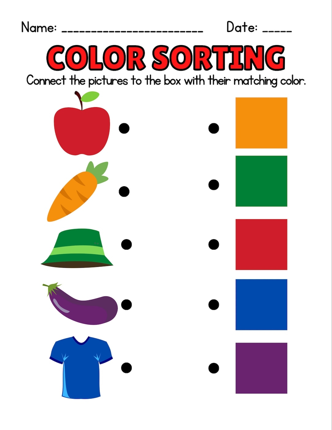Colors Worksheet For Kindergarten