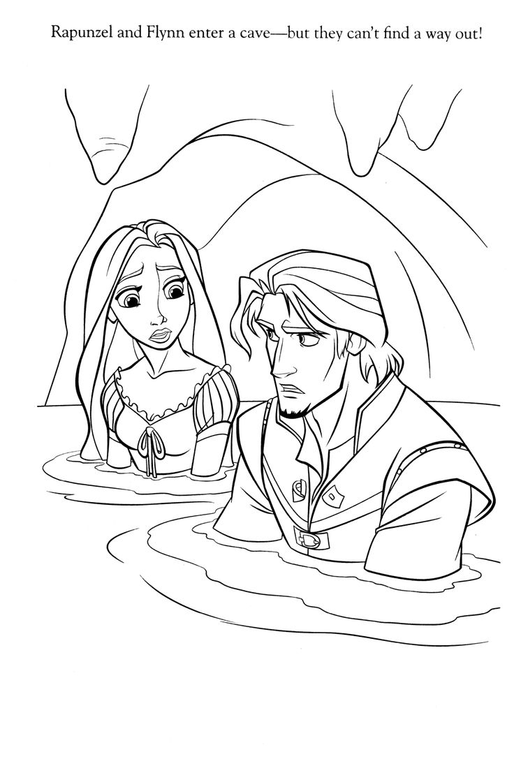rapunzel tangled coloring pages