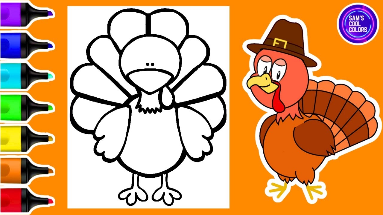 Turkey Coloring Pages Colored
