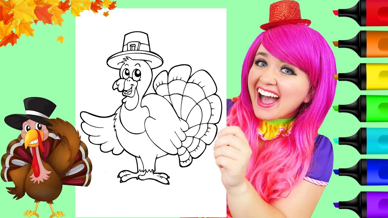 Coloring A Turkey Thanksgiving YouTube