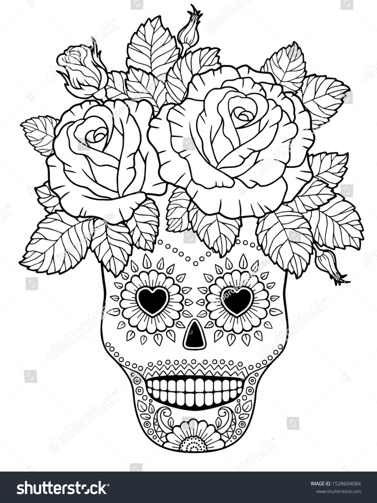 Coloring Adult Day Dead Mexican Festival Stock Vector Royalty Free 1528604084 Shutterstock Coloring Adult Day Dead Mexican Festival Stock Vector Royalty Free 1528604084 Shutterstock