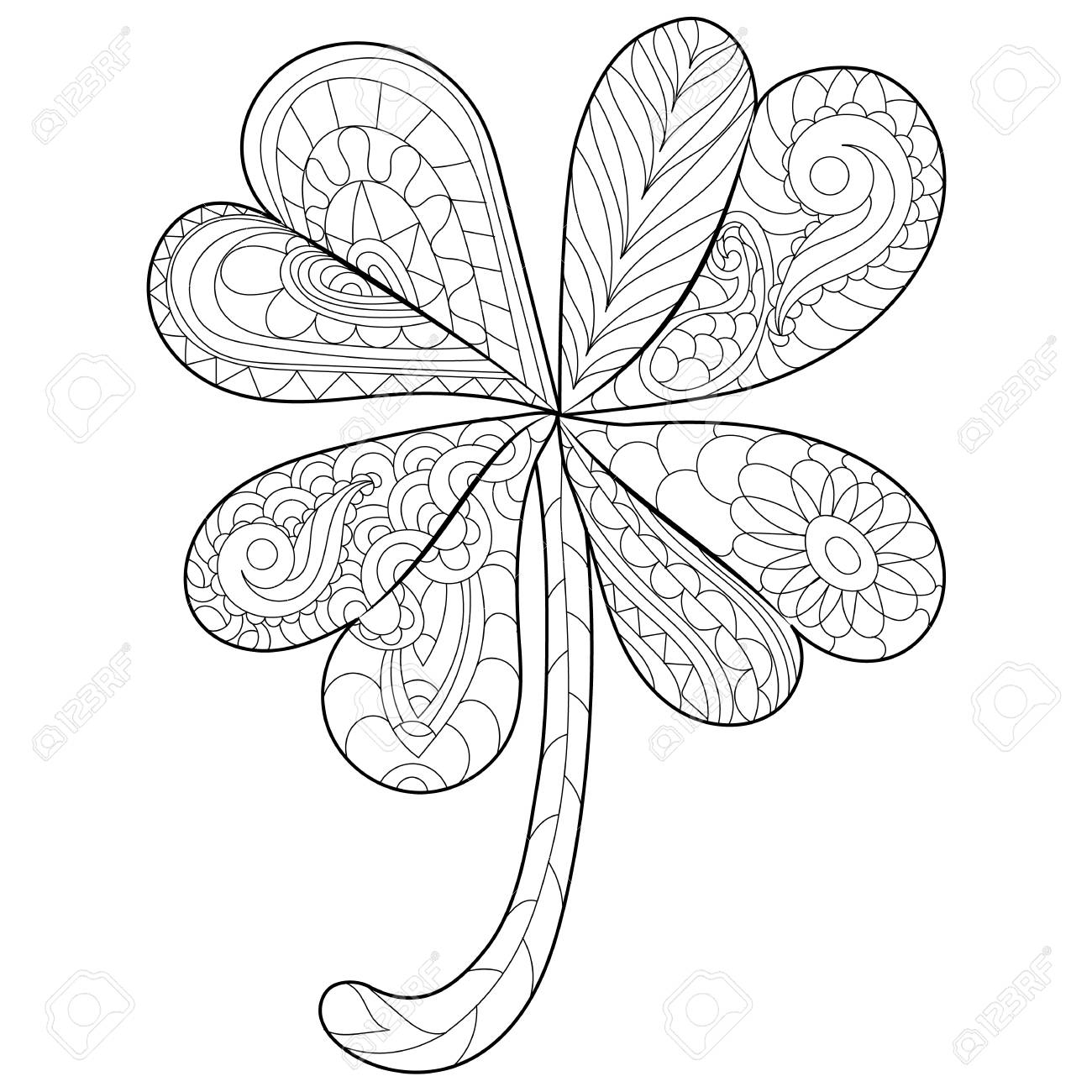 four leaf clover coloring book