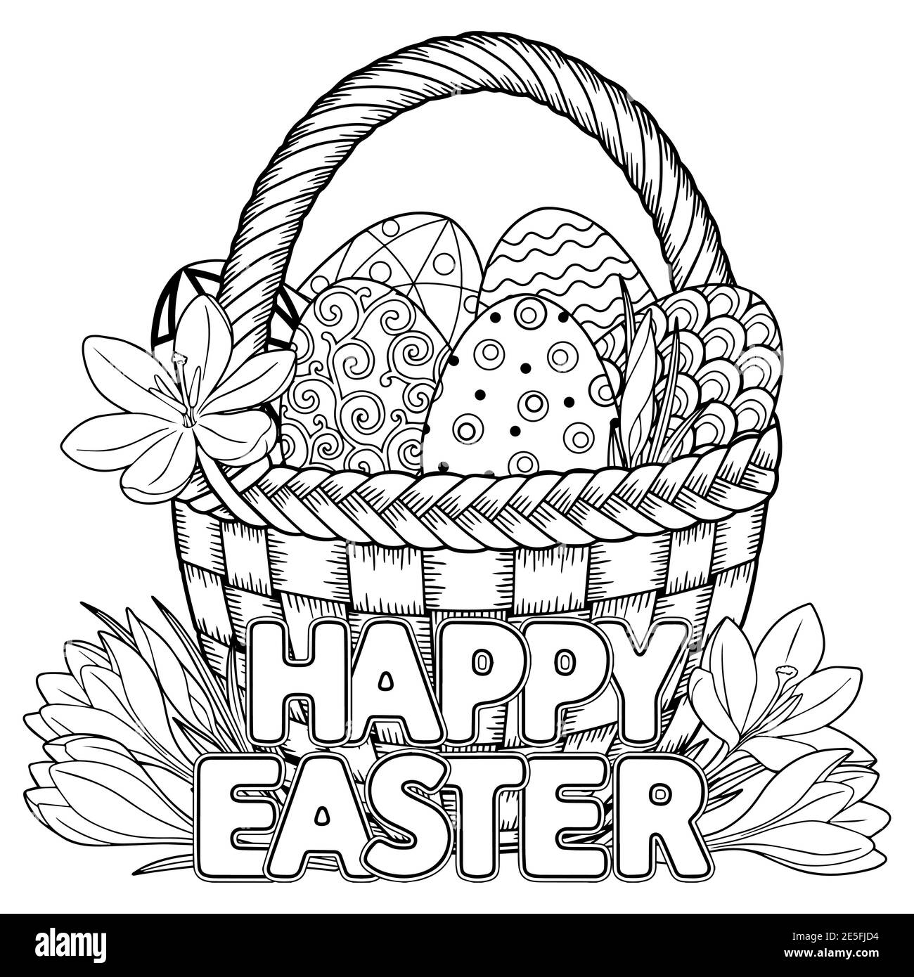 Coloring Easter Eggs Black And White Stock Photos Images Alamy