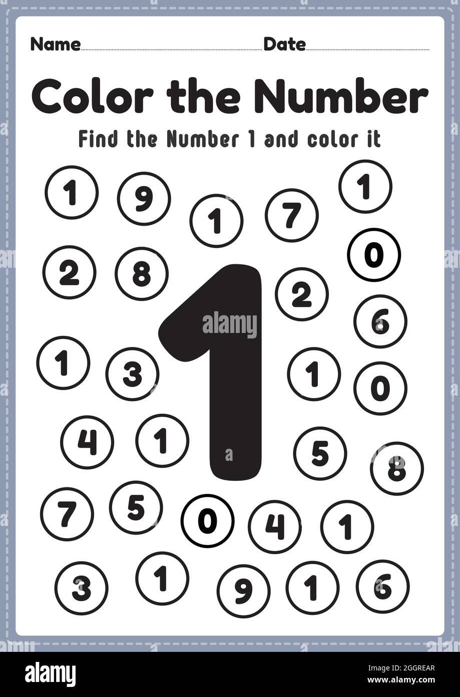 Worksheet On Number 1