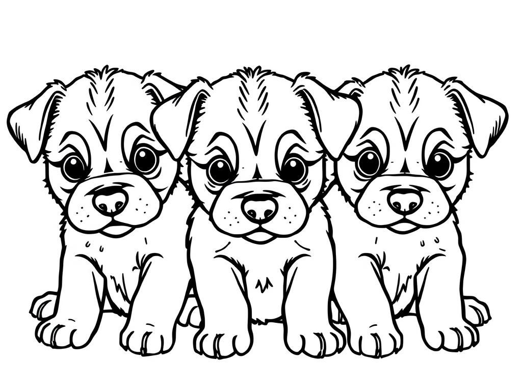 cute puppies coloring pictures