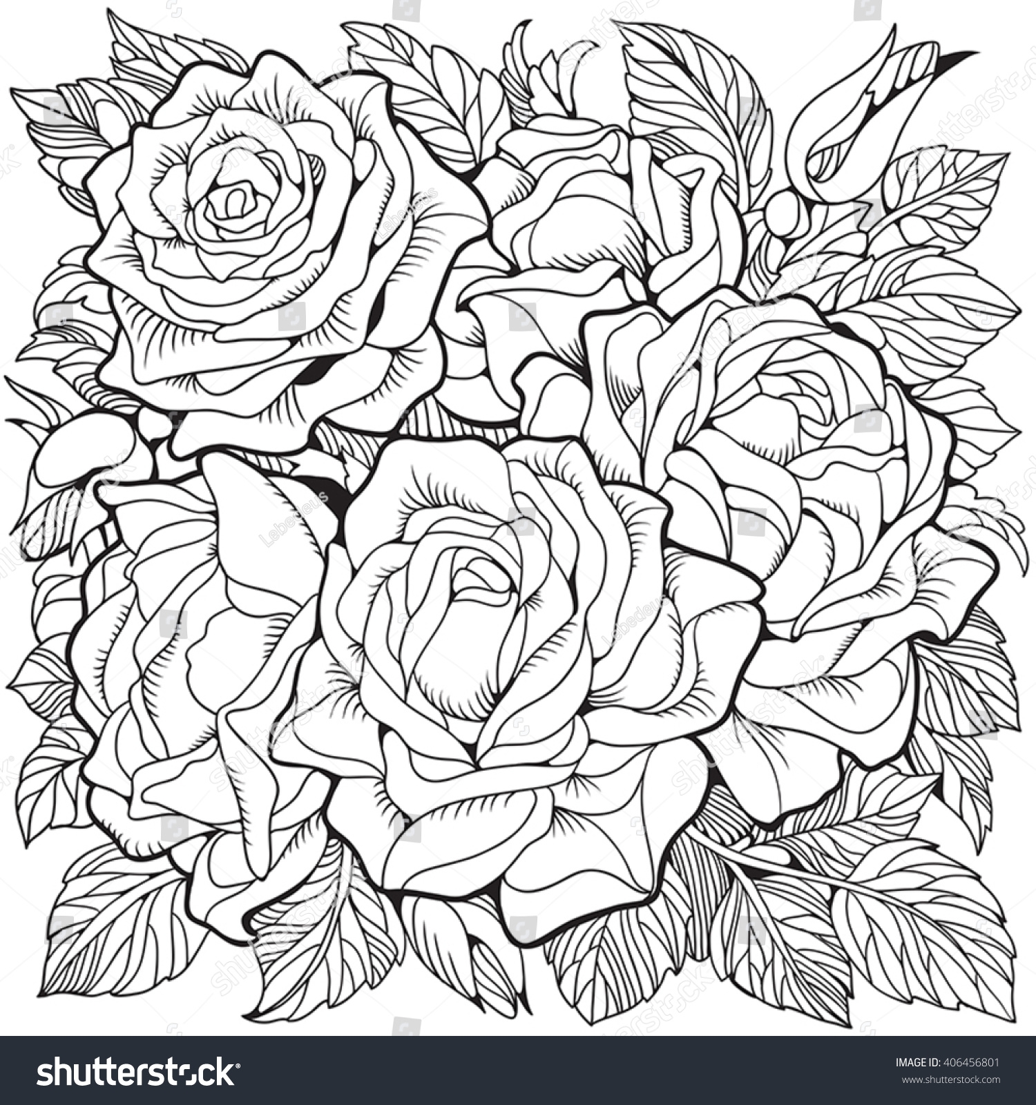 coloring pages of roses