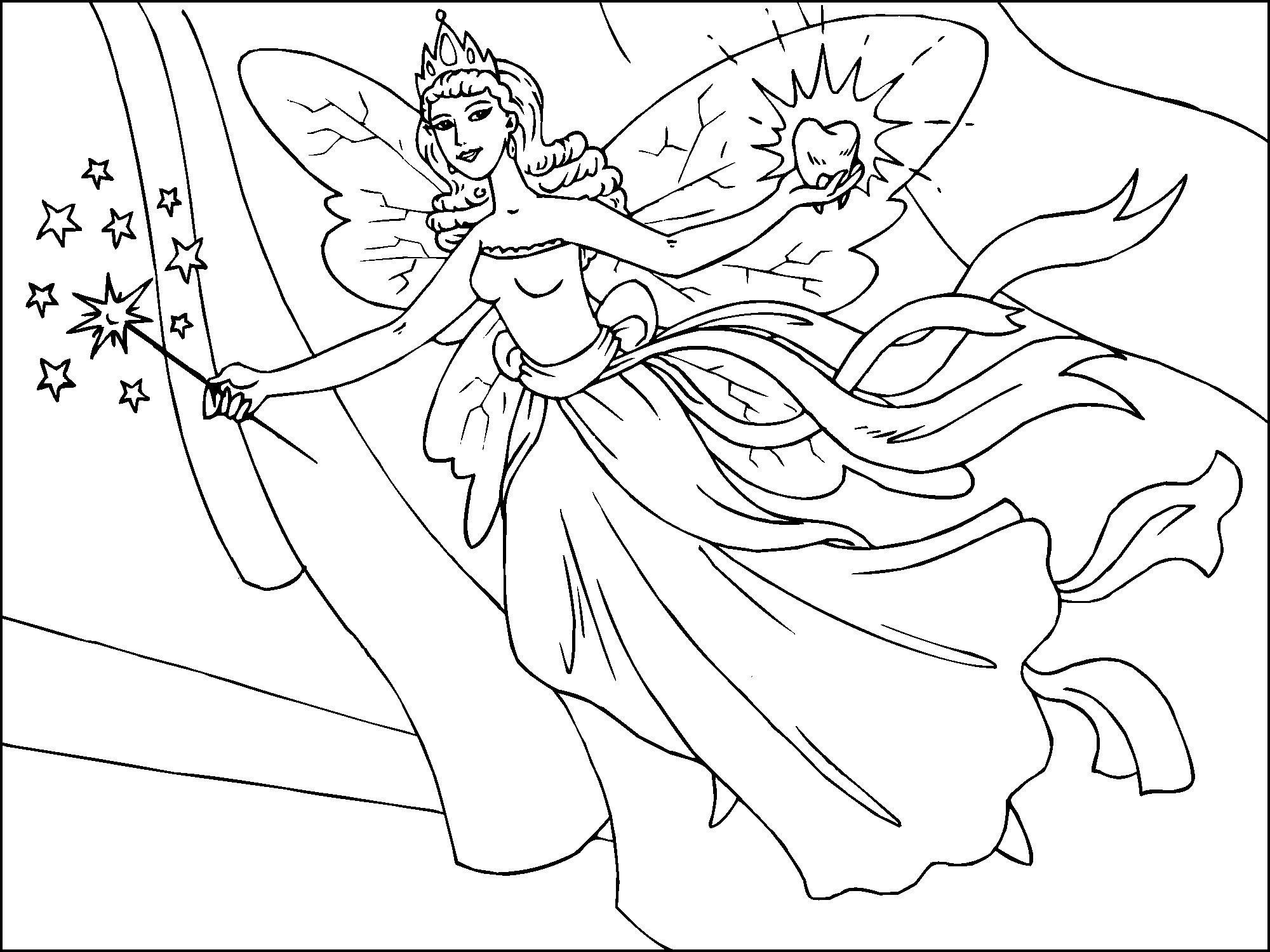 Coloring Page Tooth Fairy Free Printables Img 22819