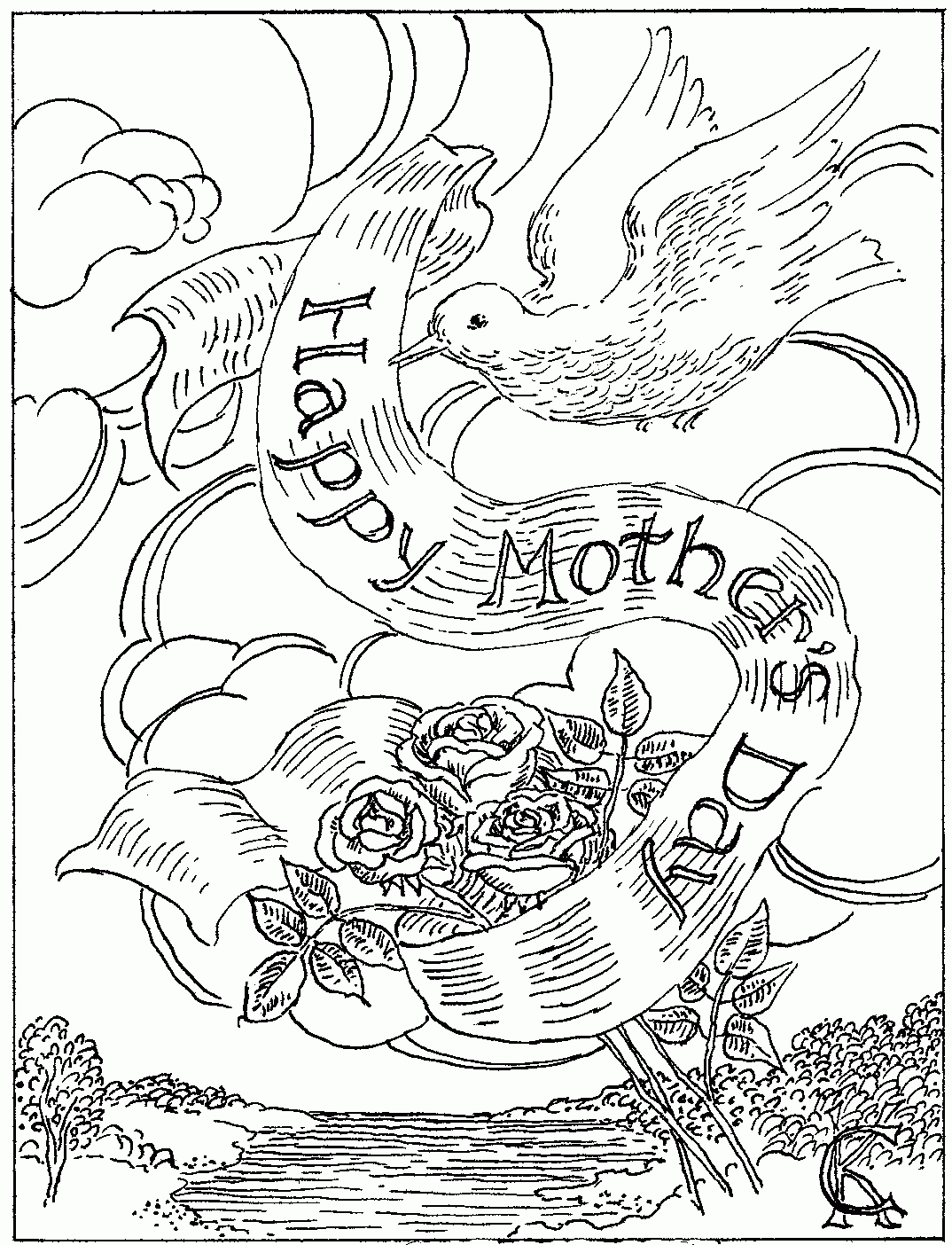 Coloring Pages Mothers Day Coloring Pages Happy Mothers Day Coloring Book
