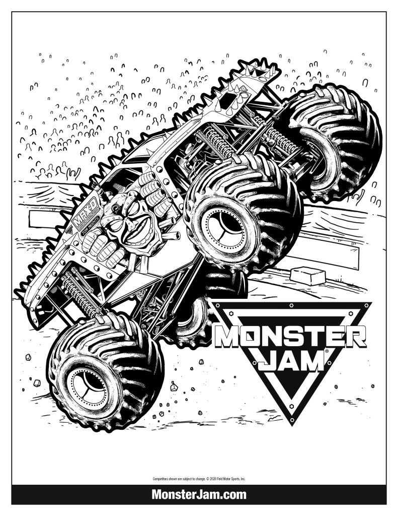 Coloring Sheets Monster Jam  Coloring Sheets Monster Jam