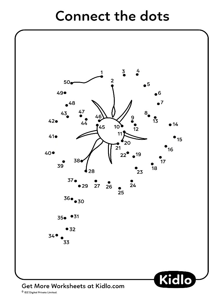 Connect The Dots Numbers Worksheets