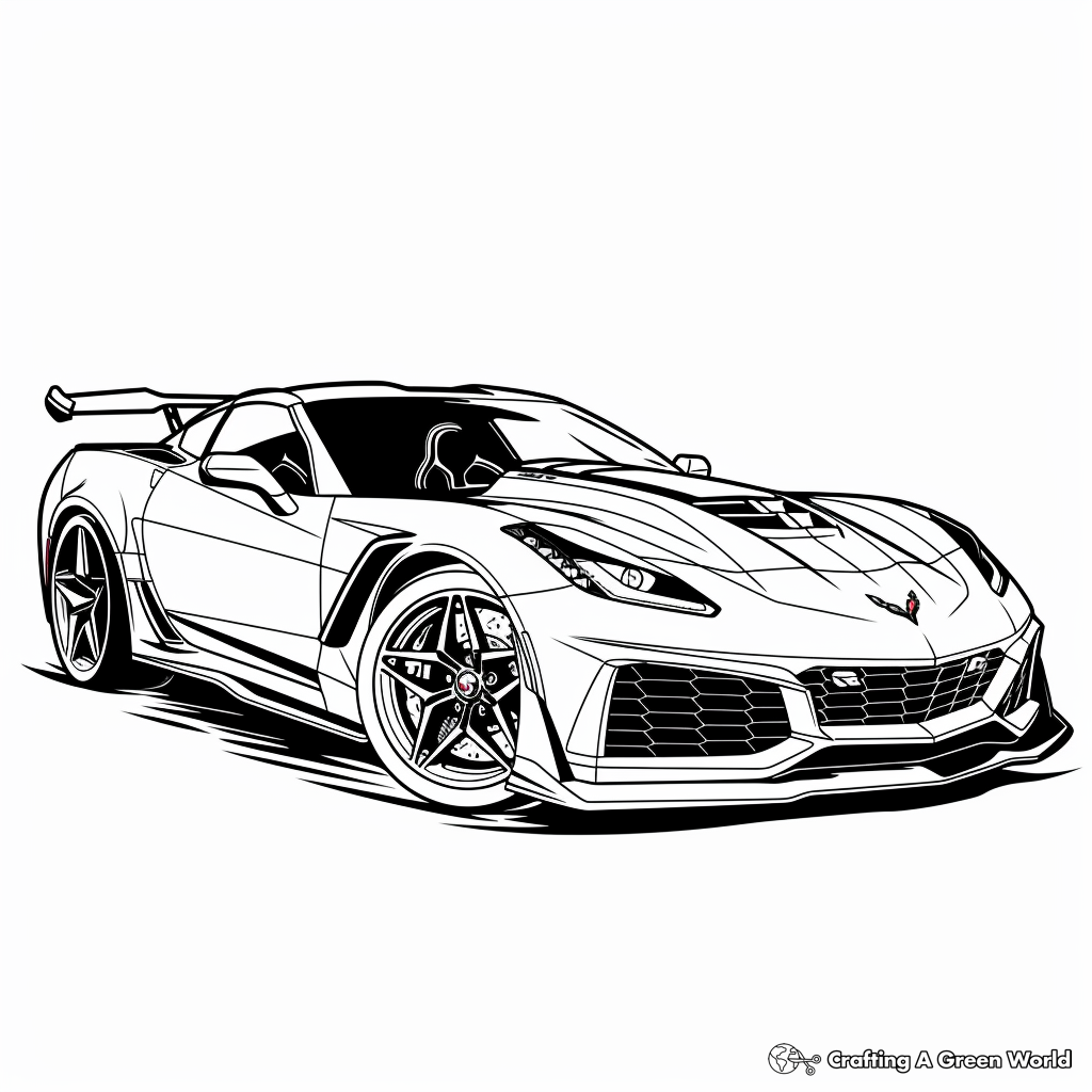 corvette car coloring pages