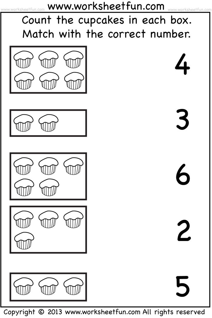 Count And Match One Worksheet FREE Printable Worksheets