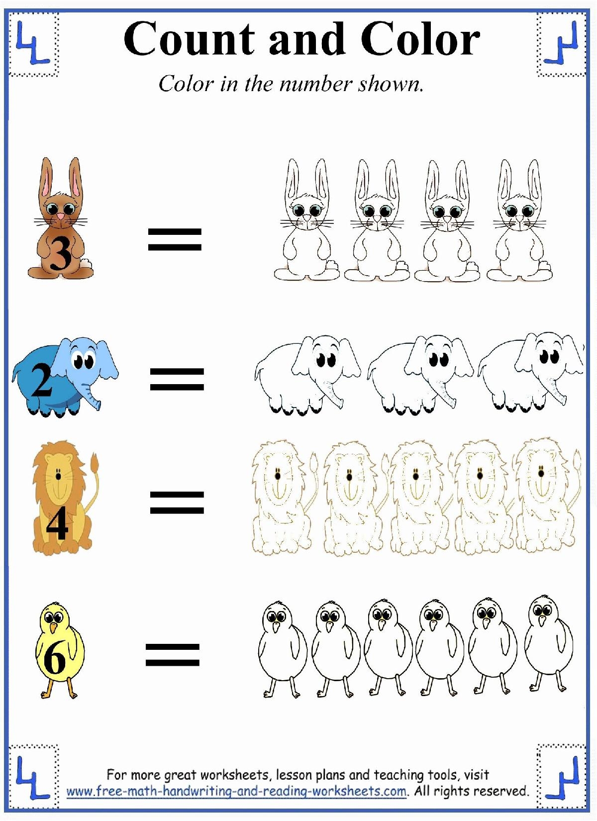 colour and count worksheets